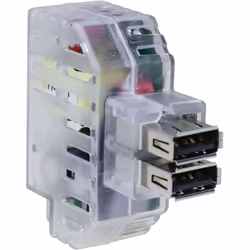 Alimentatore da incasso con aggancio KEYSTONE. 2 prese USB-A 5V 2,4A. Alimentatore da incasso con aggancio KEYSTONE. 2 prese  ...