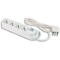 Fanton - Multipresa 4 posti omega 2p+t 16a cavo da 1.5m bianco - 47420