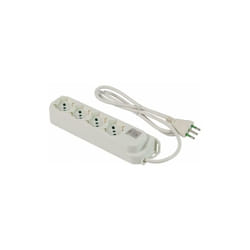 Fanton - Multipresa 4 prese schuko bipasso 2P+T 16A spina italiana 2P+T 10A cavo 1.5m con interruttore luminoso Linea Retail 474204