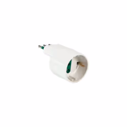 Adattatore semplice salvaspazio spina italiana 2P+T 10A presa italo/tedesca 2P+T 16A colore bianco Fanton 82125 Numero prese/ ...