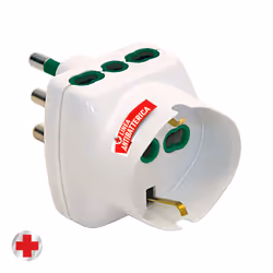 FANTON 82240AB Antibatterico adattatore per presa di corrente Tipo L (IT) Bianco, Tipo L (IT), Tipo L (IT), 250 V, 50 - 60 Hz ...
