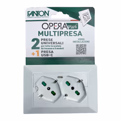 FANTON 42100 presa energia 2 x Type F + Type L Bianco - Vista aggiuntiva 7