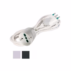 Prolunga lineare Uso domestico Lunghezza m 3/5/10/15 - Cavo mmq 3x1,00 3x1,50 Presa 2P+T bipasso+SK10/16A - Spina 2P+T 16A Co ...