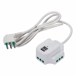 FANTON 41008, 1,5 m, Interno, Ad angolo, Bianco, 3 presa(e) AC, 250 V