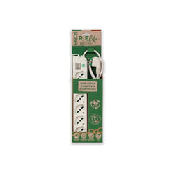 Multipresa OMEGA ECO 6 prese schuko bipasso 2P+T 16A spina italiana 2P+T 10A cavo 1.5m con interruttore luminoso Fanton 474304ECO