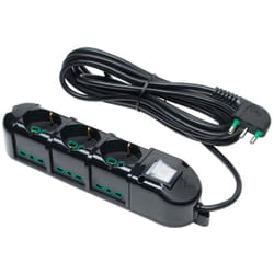 FANTON 481233-B Multipresa elettrica 9 posti con 3 prese universali e 6 prese bivalenti italiane laterali ciabatta spina grande 16A colore nero cavo