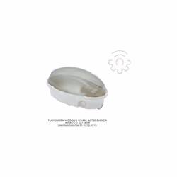 Plafoniera modello Ovale 62720 colore bianca Attacco E 27 - 60 W Dimensione: cm 21,5x12,5x11 In negozio sono disponibili altr ...