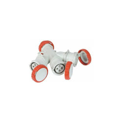 Adattatore industriale cee rosso a 3 prese
