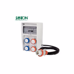 Quadro ULISSE 250 ASC IP65, dimensioni 250x403x177 mm. (LxAxP). Cavo 4 m. 5G2,5 H07RN-F con spina 3P+N+T 16A 380-415V 6h IP67 ...