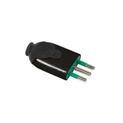 Spina italiana 11 2P+T 10A smontabile bicò colore nero Fanton 80011