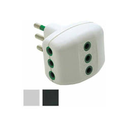 Adattatore 3Presa Bianco 10A 82200