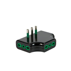 Fanton - fme 82.221 adattatore 16A 2P+T 3 prese 2P+T bip nero