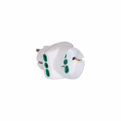 Adattatore triplo VERTICAL SYSTEM spina franco/tedesca 2P+T 16A 2 prese bipasso italiane 2P+T 16A 1 presa bipasso italo/tedes ...
