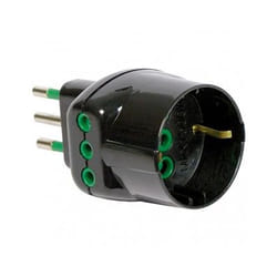 FME 87211 adattatore per presa di corrente Tipo L (IT) Nero