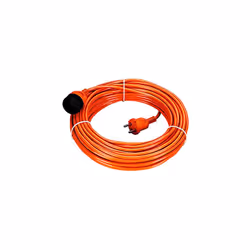 Fme prolunga per giardino con cavo arancione H05VV-F. Lunghezza 20 mt. Spina pressofusa e nell'art. 62961 presa smontabile. R ...
