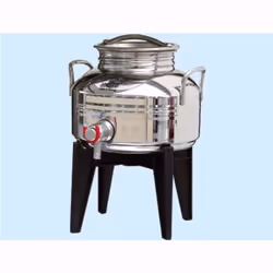 Contenitore In Acciaio Inox Con Supporto Sansone Per Olio Con Manici 2 Lt.