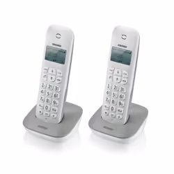 Brondi Gala Twin Telefono DECT Identificatore di chiamata Grigio, Bianco