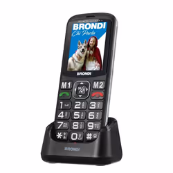 Brondi AMICO DI CASA+, Barra, Doppia SIM, 6,1 cm (2.4"), 1,3 MP, 800 mAh, Nero