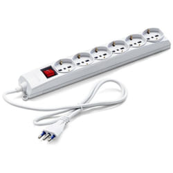 Master - Multipresa 6 Uscite Universali Schuko+Bivalenti 1.2M Int. ( cod. 72690 )