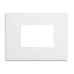 Placca 3 moduli Snow White effetto satinato serie Pixia Master 14PX103