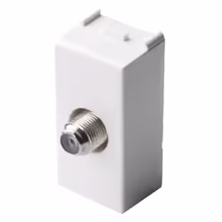 Presa TV SAT Master Mix con connettore tipo F a vite, 1 modulo colore bianco. Viene usata solitamente per impianti satellitar ...