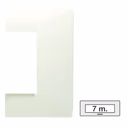 Placca Master Mix 7 posti (moduli) rettangolare, di colore bianco Aspen. Le placche della serie Mix si installano tramite un ...