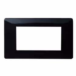 Placca Master Mix 4 posti (moduli) rettangolare, colore nero phanter. Le placche della serie Mix si installano tramite un fis ...