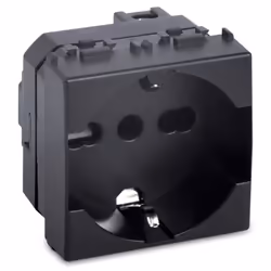 Presa Unel schuko bipasso 2P +T 10/16A 250V Master Modo, 2 moduli colore grigio. Permette di inserire al suo interno qualsias ...