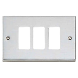Placca Master 3 fori inox per supporti Master 350-3