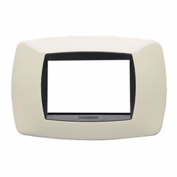 Placca Master Modo 3 moduli (frutti, posti) colore avorio. La placca monta sui supporti 38003,38003-F, oppure mediante adatta ...