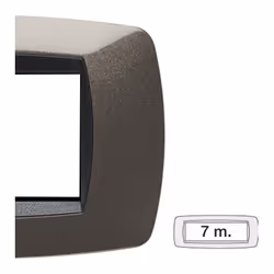 Placca Master Modo 7 moduli (frutti, posti) colore grigio antracite. La placca monta sui supporti 38007,38007-F, oppure media ...