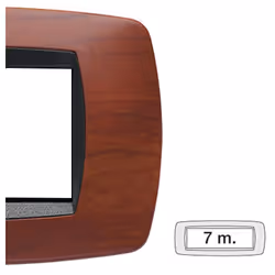 Placca Master Modo 7 moduli (frutti, posti) colore ciliegio. La placca monta sui supporti 38007,38007-F, oppure mediante adat ...