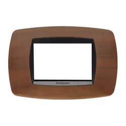 Placca Master Modo 3 moduli (frutti, posti) colore noce scuro. La placca monta sui supporti 38003,38003-F, oppure mediante ad ...