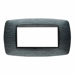 Placca Master Modo 4 moduli (frutti, posti) colore satinato grigio. La placca monta sui supporti 38004,38004-F, oppure median ...