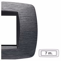 Placca Master Modo 7 moduli (frutti, posti) colore satinato grigio. La placca monta sui supporti 38007,38007-F, oppure median ...
