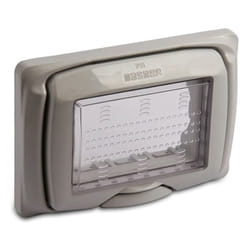 Placca stagna Master IP55 3 moduli per Modo e Mix grigia 43503