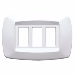 Placca Master Modi', compatibile con i moduli della serie Bticino Magic , 3 moduli, colore bianco. Placca da applicare sul su ...