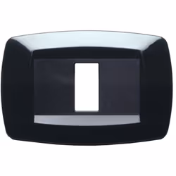 Placca Master Modi', compatibile con la serie Bticino Magic, 1 modulo, colore nero. Placca da applicare sui supporti 00361,00 ...