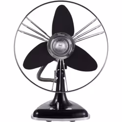 Ventilatore Ventilatore da Tavolo 3 Pale Ø30 cm in Metallo Bimar VTM34.NE Ventilatore in metallo con finiture cromate Plug & ...