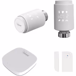 Valvole Termostatiche Kit 2 Valvole Termostatiche Wi-Fi per Termosifoni + Sensore Porta e Finestre Bimar AP30.KIT Kit Smart G ...