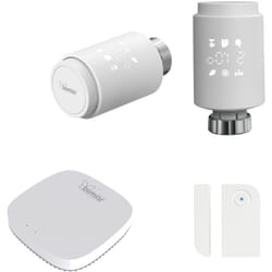 Bimar - Kit 2 Valvole Termostatiche Wi-Fi per Termosifoni + Sensore Porta e Finestre AP30.KIT