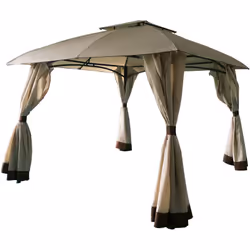 Immagina di essere sotto il tuo elegante gazebo rettangolare, con una struttura robusta in acciaio e un tessuto in poliestere ...