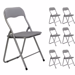 Immagina di avere a disposizione un set di 6 sedie pieghevoli che uniscono praticità e comfort in un design elegante. La stru ...