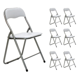 Set 6 pz Sedia pieghevole con struttura in acciaio