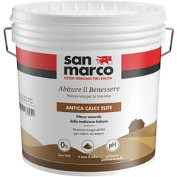 San Marco - Antica calce elite pittura minerale per esterni-interni bianco lt 4
