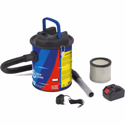 Per aspirare ceneri fredde da stufe, camini e barbecue. Con batteria a litio 18V - 2Ah, filtro Hepa protetto da rete metallic ...