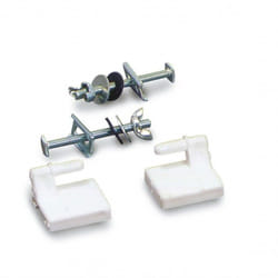 Acquastilla - Coppia supporti bianchi con bulloni ferro zincati 521200PB