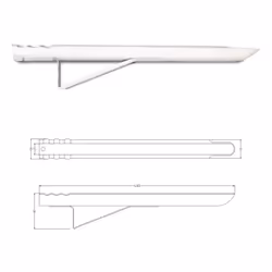 MATERIALI E FINITURA: Ferro plastificato bianco PESO: gr. 442,7/pz (netto)