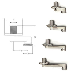 Acquastilla - Distanziatore 1/2' x 3/4' cromato - Spostamento mm.40 636800OC1/2X4