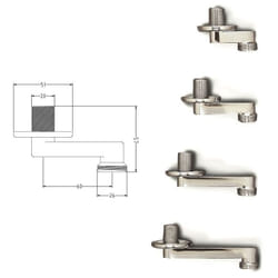 Acquastilla - Distanziatore 1/2' x 3/4' cromato - Spostamento mm.60 636800OC1/2X6
